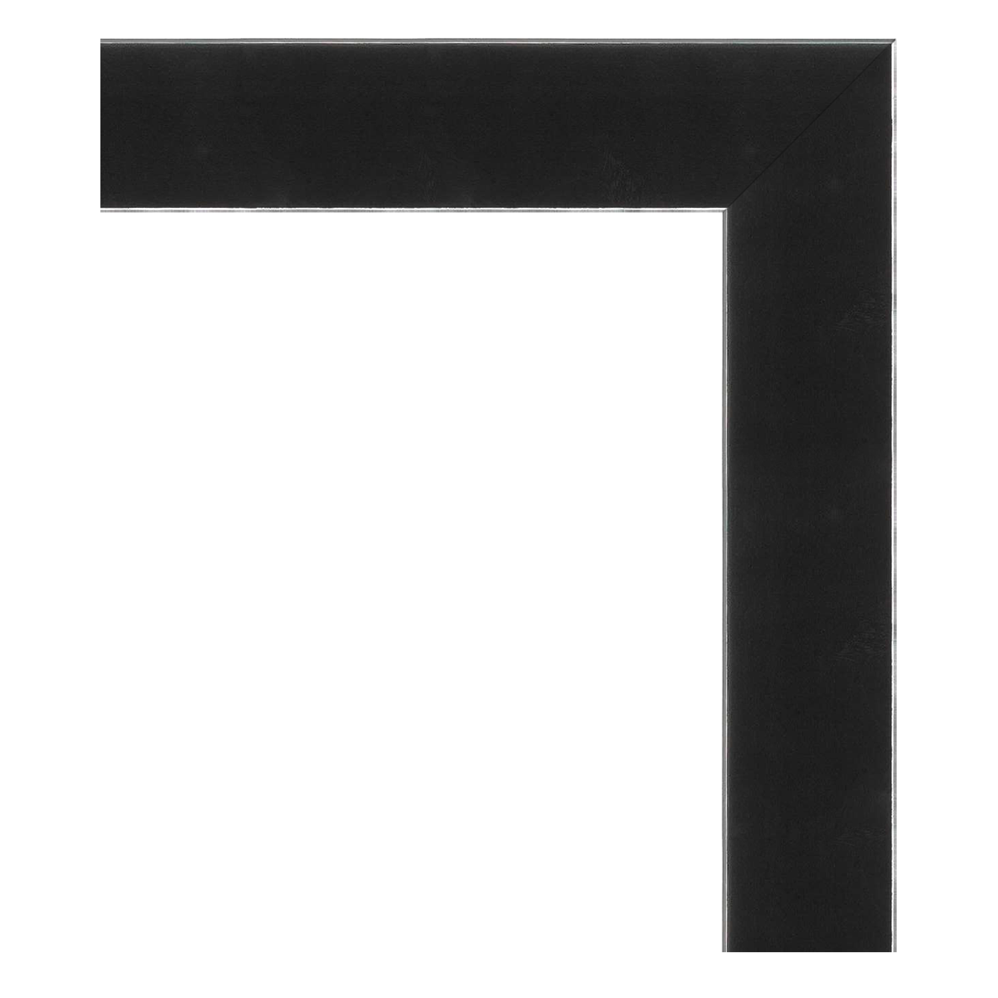 267 - 1 7/8" Silver Edged Square - Black